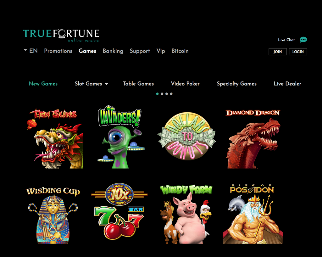 TrueFortune Online Casino: No Down Payment Benefit Codes