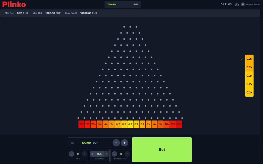Plinko Gambling Enterprise Video Game - Play for Actual Cash - 2500$ Bonus offer!